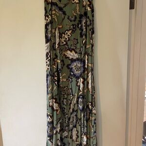 O'Neill Green Floral Maxi Skirt